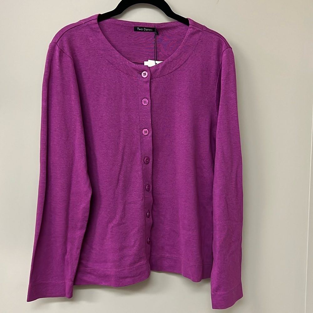 Two Danes Long Sleeve Cardigan | Medium | NWT | Purple
